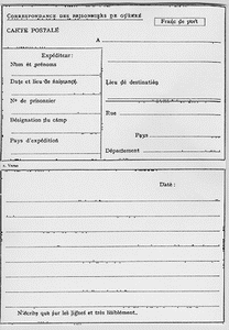 Carte et lettre de correspondance